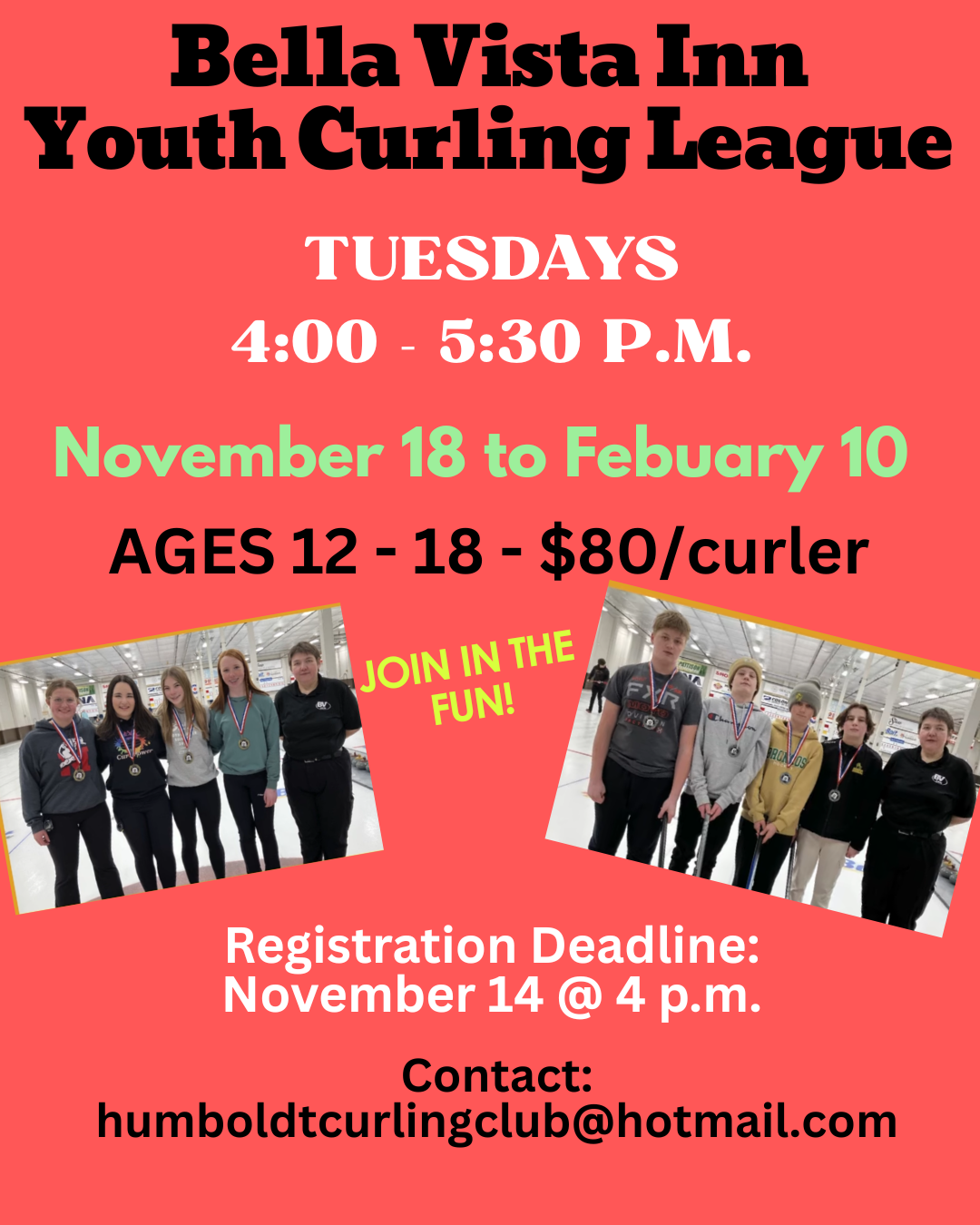 Instagram Post Join the Humboldt Youth Curling League